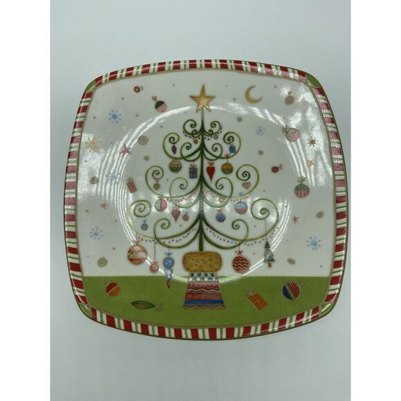 Belk Home Accents Wishes and Wonder 4 Fine China Holiday Plates - Picture 7 of 10